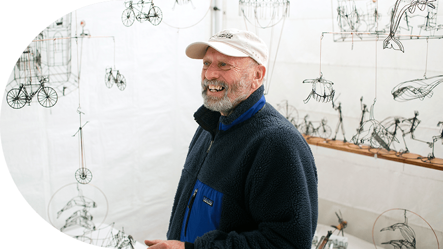 Adult man smiling
