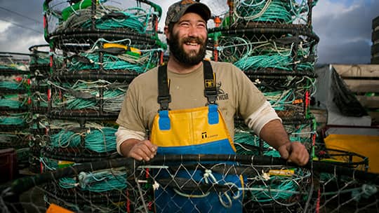 Man wearing protective gear